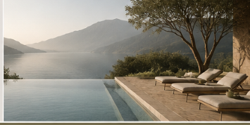 Serene pool overlooking a calm landscape